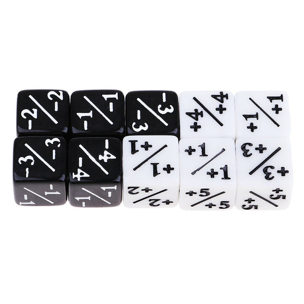 Acrylic 16mm Dice Family Set White and Black for TRPG Cup Role Play Game