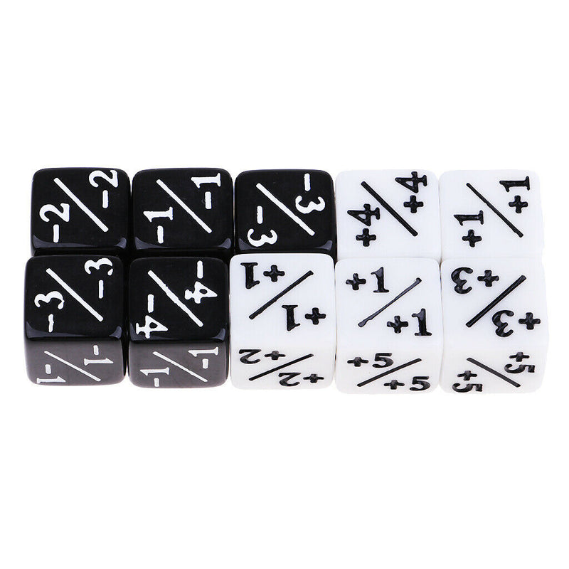 Acrylic 16mm Dice Family Set White and Black for TRPG Cup Role Play Game
