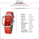 Dom Luxury Fashion Casual Crystal Unique Hollow Quartz Watch Leather Sports V4H7