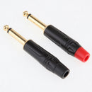 2Pieces 6.35mm 1/4inch Mono Wire Connector Male Jack Plug Adapter Solder
