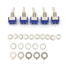 5Pcs MTS-203 AC 125V 6A ON/OFF/ON 3 Position DPDT Toggle Switch 3C