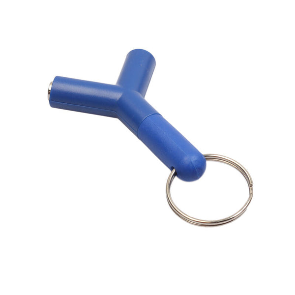 3.5mm Stereo Audio Jack Male Earphone  2 Way Y-Splitter Adapter Keyring ME