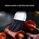 Silicone BBQ Grill Oil Sauce Brush Stainless Steel Handle Pastry Bread Tool