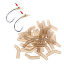30pcs Rubber Hook Aligner Carp Fishing Line Aligner Hair Rigs Tackle Camo