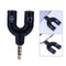 3.5mm Stereo Audio Jack Earphone Headphone 2 Way U Splitter Adapter