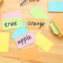 100 memory cards Blank DIY graffiti word cards net Small memo pad blocks Me