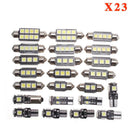 23x Canbus LED Car Interior Inside Light Dome Trunk Map License Plate Lam RLO