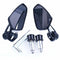 Black Motorcycle Round 7/8" Bar End Rearview Side Mirrors For Universal Motor