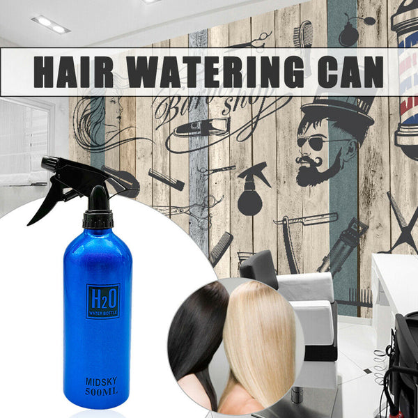 500ml Aluminum Watering Can Hairdressing Salon Hair Spray Bottle (Blue) A#S