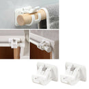 Set of 4 Curtain Rod Bracket Drapery Wall Bracket Hooks Bathroom Bedroom