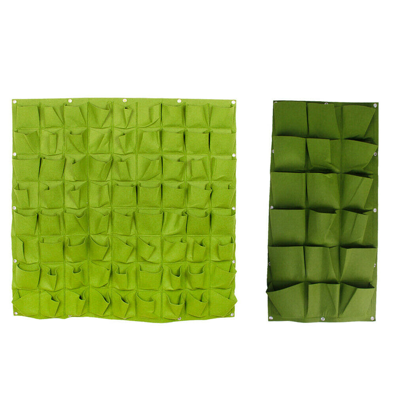 2Pcs Pocket Garden Plant Wall Hanging Grow Bag Sack 72 Pockets and 18 Pocket