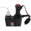 CS-588A1 Motorcycle USB Charger Cigarette Lighter Socket w/Switch Voltmeter