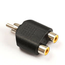 4PCS RCA AV Audio Splitter Adapter 1 Male to 2 Female Converter Connector