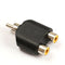 4PCS RCA AV Audio Splitter Adapter 1 Male to 2 Female Converter Connector