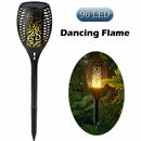 51 LED Flame Solar Torch Light Waterproof Flickering Path Garden Lamps