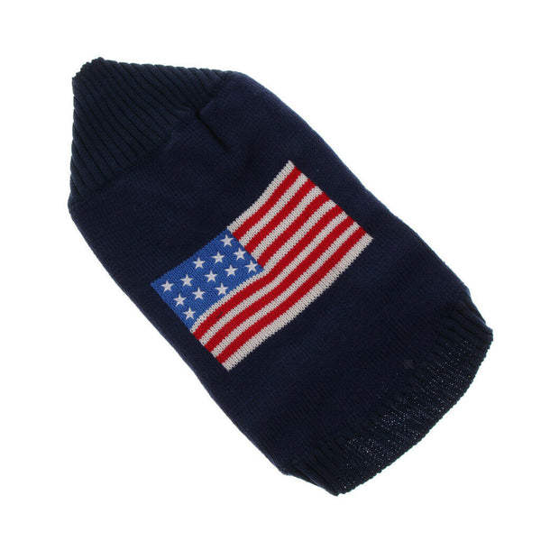 Pet Dog Puppy Blue Sweater Autumn Winter Clothes Warm Jumper Costume   XS