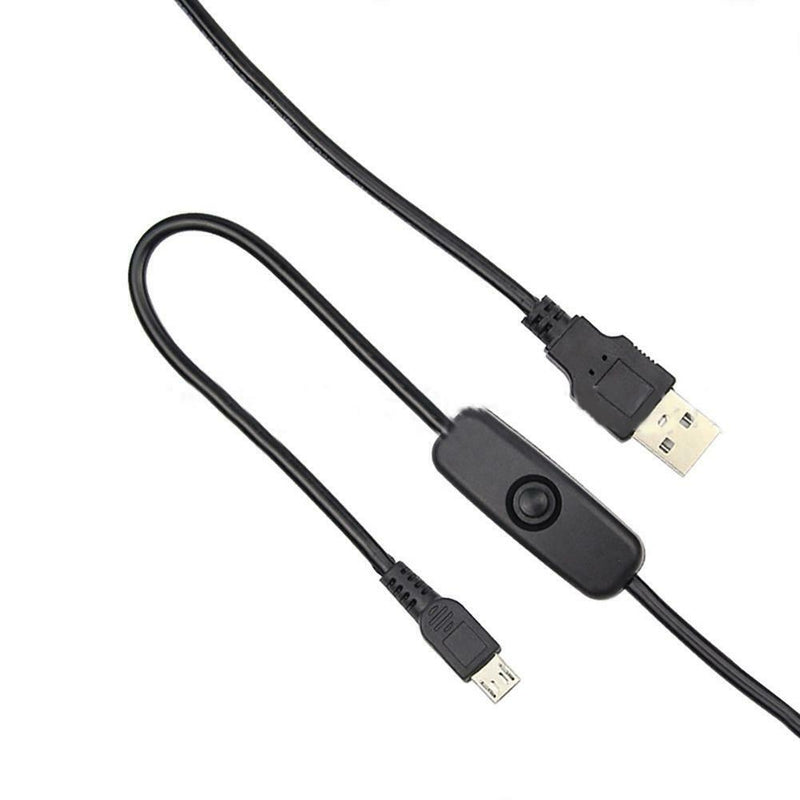 USB to Micro USB Charger Power Cable with On/Off Switch for Raspberry Pi