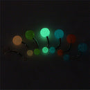 7x/Set Glow In The Dark Belly Button Navel Bar Rings Body Piercing Jewelry M3C
