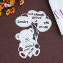 Bear Letter Cutting Dies Stencils Scrapbook Embossing DIY Craft Album Card