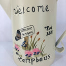 Country Style Metal Vase Flower Pot Jug Holder Wedding Centre Piece WELCOME