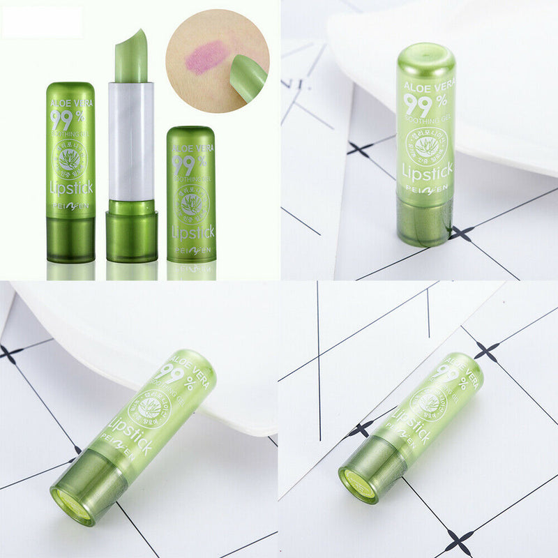 Long Lasting Color Mood Changing 99% Aloe Vera Lipstick Beauty Moisturizing New