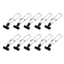 10Pcs Fishing Sinker Slide Clip Snap Connector Swivels For Finder Braided Line