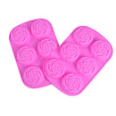 1PC Silicone Cake Mold 6-Cavity Rose Moulds Chocolate Kitchen Cake Cupcake Mol%!