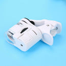 Universal 60X Phone Microscope Zoom Micro Camera Clip Lens w/ LED Light Lamp