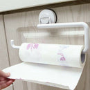 Kitchen Accessories Storage Holder Vacuum Sucker Paper Towel Rack Adhesive  V3F3