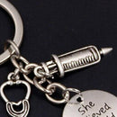 5X(Syringe Stethoscope Keychain Key Chain Keyring Doctor Nurse Physicians  I5Y5)