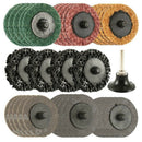 35Pcs Sanding Discs Set,2 Inch Type R Roll Lock Discs Pads Sanding Roloc Ab