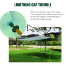4pcs Outdoor Camping Canopy Tent Support Rod Thunder Proof Cap (Green)