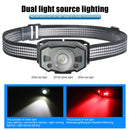 Outdoor Camping Night Headlight LED Headlamp USB Rechargeable Multifunction