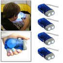 4Pcs/Pack Hand Crank Flashlight Outdoor Camping No Need Battery LED Bright Light