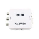 1080P Mini VGA to RCA AV Converter with 3.5mm VGA 2AV / CVBS Audio + Audio