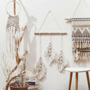 Bohemian Leaves Tassel Macrame Woven Wall Hanging Tapestry Home Art Decors