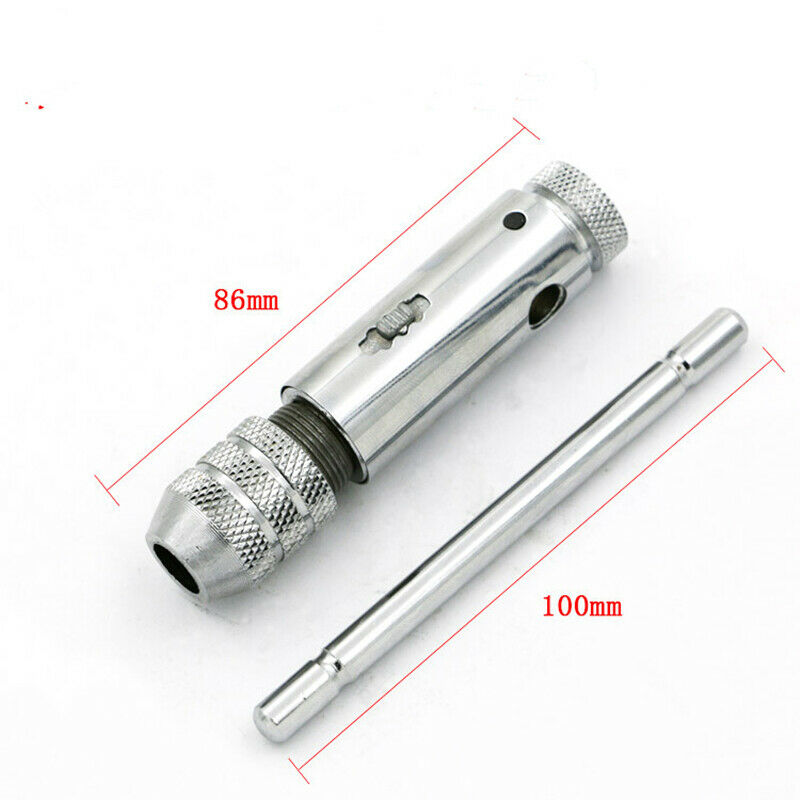 5PCS Adjustable T-Handle Ratchet Tap Wrench Set M3-M8 Hand Screw Taps Tool