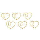 100 Pieces Love Heart Shaped Small Paper Clips Bookmark Clips for Office Sc T2T1