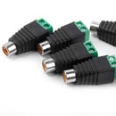 10 RCA Female Plug Cable End Screw Terminal Connector Adaptor for CCTV Audio