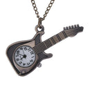 Quartz Pocket Watch Bronze Classic Violin Shape Creative Fashion Women Gift