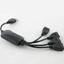 4 Port High-Speed Flexible USB 2.0 Hub Splitter Cable Adapter PC Laptop Notebook