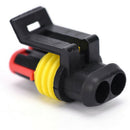5x 2Pin Car Waterproof Electrical Connector Plug With Wire AWG Marine Black OHK