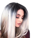 Ombre Wig Party With 3 Tones Synthetic Halloween Straight Heat Resistant Fiber