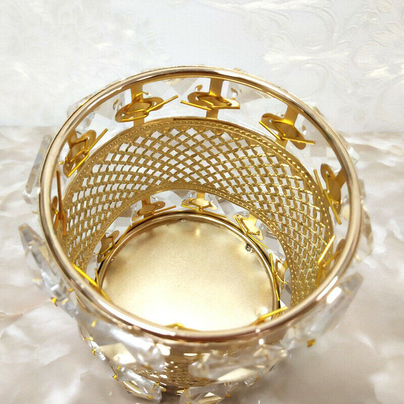 Metal Crystal Makeup Organizer Beauty Tools Storage Makeup Brush Pen Holder K2T7