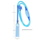 Blue Fish Tank Gravel Sand Cleaner Long Nozzle Water Changer Flow Controller