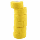 6 PCS First Aid Medical Self-Adhesive Elastic Bandage Tape (Yellow, 2.5cm) R4E5
