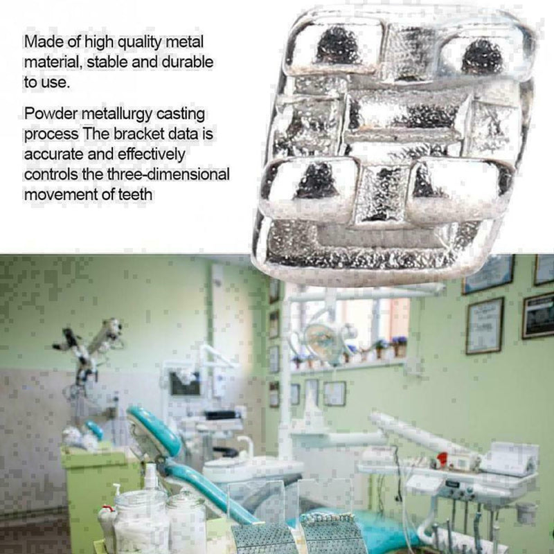 20 X Dental Metal Brackets Brace Orthodontic Standard MBT 345 New 022 hooks N8O4