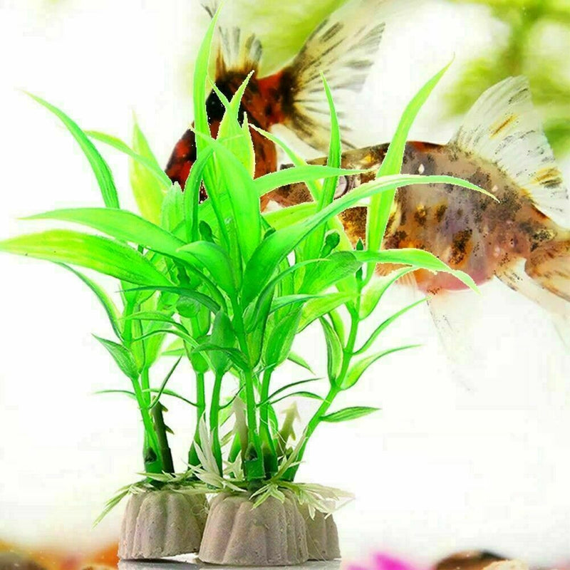 Aquarium Artificial Plant Fish Tank Aquatic Ornament Grass . Plastic Water R5O1