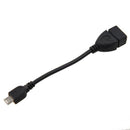 15cm OTG Cable Micro-USB male + USB female socket (Black)