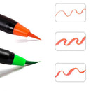 24 Color Watercolor Brush Pens Painting Pens with Flexible Fiber Brush Tips